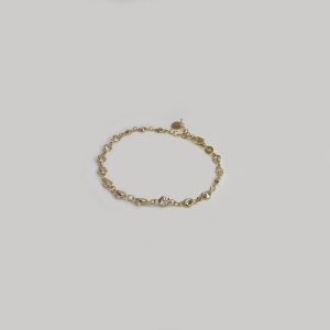 Bracciale con pietre bianche