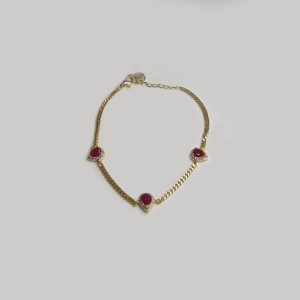 Bracciale con gocce rosse