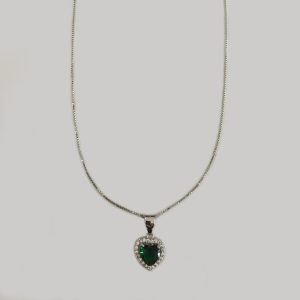 Collana cuore verde